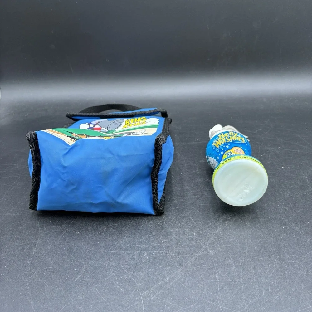 Vtg 95 Looney Tunes Lunch Bag Bugs Bunny Taz Daffy Duck Tweety Bird Straw Cups
